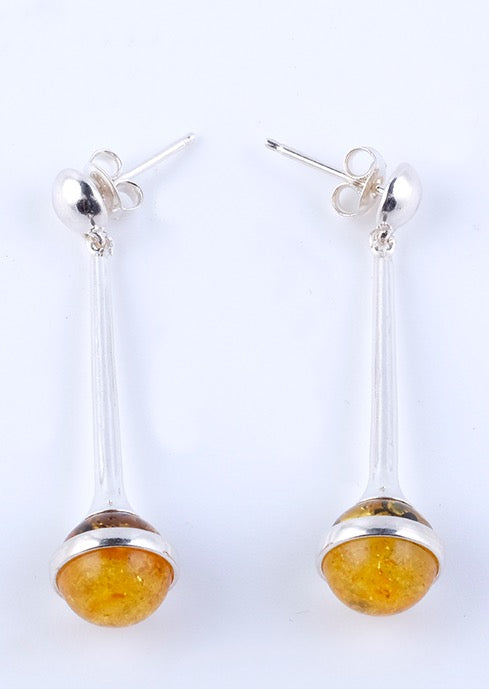 Citrine and Green Drop Earrings