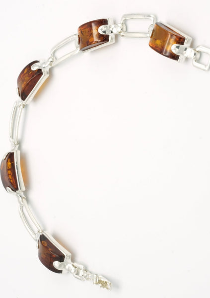 Cognac Amber Link Bracelet