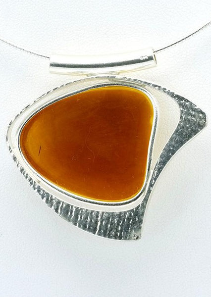 Contemporary Butter & Cognac Amber Pendant