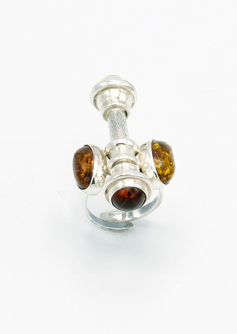 Cognac Amber Canon Ring