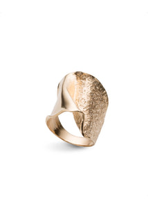 Small 24K Gold Plated Sparkly Hammered Ring
