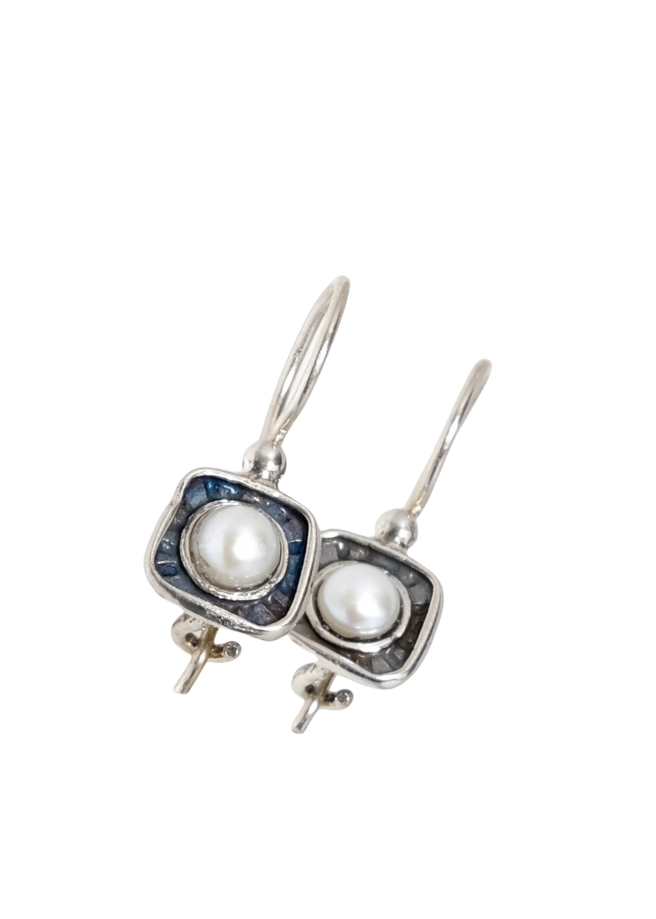 Antique Square Pearl Earrings